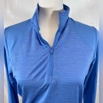 Adidas winter blue long sleeve 1/4 zip golf pullover polo top size small Photo 2