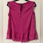 Kaari Blue  size small women's pink ruffle tank sleeveless lined layered workwear Photo 0