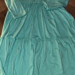 Reborn J  Aqua Long Sleeve Midi Dress Size Medium Colored Mint Photo 6