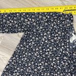 H&M Blue White Pale Pink Floral Print 3/4 Sleeve Women's Shirt Size Medium Photo 9