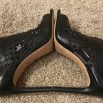 via spiga Elysia Lace Up Black Leather Heels Booties Sandals Photo 7