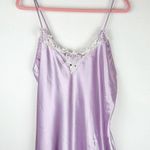 Dentelle Vintage Lingerie 90s Slip Lavender Embroidered Floral V Neck Size L Photo 1