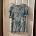 The Great  American Sportswear Co Blue Print V Neck Blouse XXL Photo 6