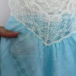 Givenchy Vintage  intimates blue checkered slip Nightgown Dress Photo 7