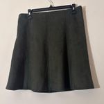 Loft  faux suede flare A line skirt forest green size 8 NWT Photo 12