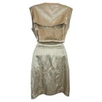 Cynthia Steffe  satin ruffle v neck utility belted mini shirt dress size 8 Photo 2