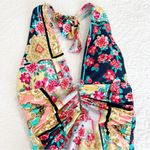 Johnny Was  JAPER PLUNGE ONE PIECE Halter Swimsuit Floral Size Small S NWT Photo 3