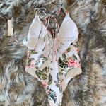 NWT Beautiful Fan Back One Piece Swimsuit Bodysuit Size L Photo 2