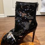 Cape Robbin NWOB  Sequin Stiletto Ankle Heel Bow Detail Boots Black Size 6 Photo 5