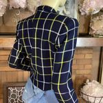 Kasper VINTAGE 1990'S FOR ASL BLUE & YELLOW PLAID CROPPED BLAZER (4) Photo 3