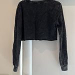 Like new Distressed mono b crop sweatshirt Black Photo 3