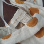 Monteau White and Burnt Irange Polka Dot Jumpsuit Size XS linen Mix Super Cute Photo 1