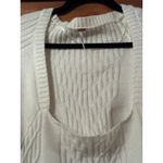 Free People  Emmaline Cable Knit White Mini Dress L Photo 10