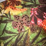 Chico's Chico’s Floral Print Sequins Embellished 3/4 Sleeve Snap Button Front Jacket Photo 7