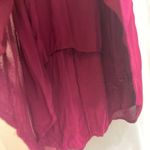 Pink Contrasting Summer Lightweight Tank Cross Back High Low Midi Dress Size M Photo 4