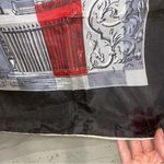 Gorgeous silk vintage made in Japan checkered city scape scarf Red Photo 2