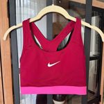 Nike  Dri-Fit sports bra racerback burgundy logo tank workout top pink Photo 4