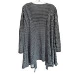 LuLaRoe  Caroline Tunic Cardigan BW Houndstooth Geometric Arc Pattern L EUC Photo 6
