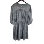 Joie  Women Andora 100% Silk Dress XS Black Geometric Mini Chiffon Sheer‎ Dainty Photo 2