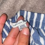 American Eagle Outfitters Blue White Striped Tassel Tie Shorts Womens Size Small Photo 5