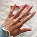 Emma Madison 18kt gold over sterling silver butterfly diamond prave Ring Size 5 Photo 4