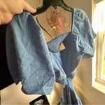 Short sleeve blue dress with open back detail Size XXL Photo 4