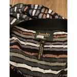 Laundry by Shelli Segal Laundry Shelli Segal Wool Metallic Neutral Knit Stripe Long Sleeve Sweater Dress Photo 11