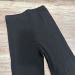 Reformation Mirabel Ribbed Hi Rise Stretch Straight Leg Lounge Black Pants XS Photo 9