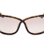 Tom Ford  SUNGLASSES FT1069 52G Dark Havana / Brown Mirror Photo 1