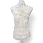Max Studio Romantic Cream Lace Frilly Tank Top  Size Large Cottage Core Photo 3