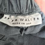 Bryn Walker Linen Pants Blue Pull On Lightweight Cropped Made in USA Extra Small Photo 4