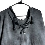 American Eagle Outfitters Tie Front Hoodie Charcoal Gray Tie Dye XL Photo 1