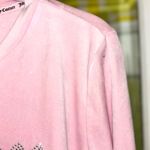 Juicy Couture Women’s Medium Pink Velour Embellished Loungewear Top Bling GUC Photo 9