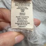 Free People S Small Cardigan Sweater Silver Cloud Faux Fur Oversized Open Front Photo 8