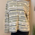 Carroll Reed Wool Blend Button Down Cardigan Long Sleeve Sweater Large Green Photo 0