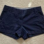 J.Crew Chino Shorts Thick Fabric Navy Blue Size 2 Business Casual Preppy EUC Photo 0
