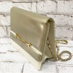 Stuart Weitzman Vintage Metallic Patent Leather Chain Strap Crossbody Bag Photo 1