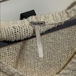 Free People  Cream V-Neck Cable Knit Sweater Photo 1