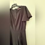 Black ruffle dress with zipper back Size M Photo 3