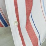 Vintage Escada Sport 1990s cotton lightweight casual smart blouse striped white Photo 5