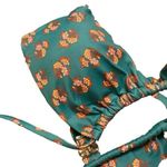 Womens Teal Green Boho Indian Henna Monokini With Sarong Small NWOT Photo 3