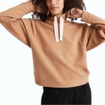 Madewell  MWL Ribbed Funnelneck Sweatshirt Neutral Earthen Clay XL Cozy Casual Photo 0