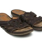 YUU Acelin Sandal Women's Brown Leather Slides 8M Size 8 Photo 1