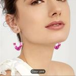 Acetate Board Design Hoop Earrings Minimalist Leisure Style Resin Jewelry Trendy Photo 4