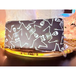 Black Skeleton Print Zip Around Wristlet Wallet NWT Photo 2