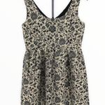 Jack by BB Dakota Gold Shimmer Black Floral Jacquard Fit & Flare Dress Photo 7