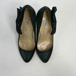 Furla  Size 37 US 6.5 Hunter Green Italian Leather Dress Heels Pointed Toe Pumps Photo 4