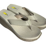 Volatile Womens 10 Wedge Bahama Flip Flop Sandals Tan Beige Comfort New Photo 0