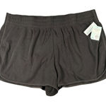 DSG Womens 3X Pure Black High Rise Fleece Shorts Pull On Dolphin Hem NWT Photo 0