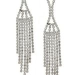 Silver Tone / Rhinestone Earring Photo 0